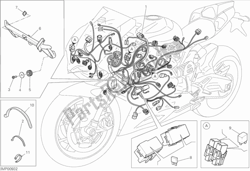 Todas las partes para Arnés De Cableado de Ducati Superbike 959 Panigale ABS 2019